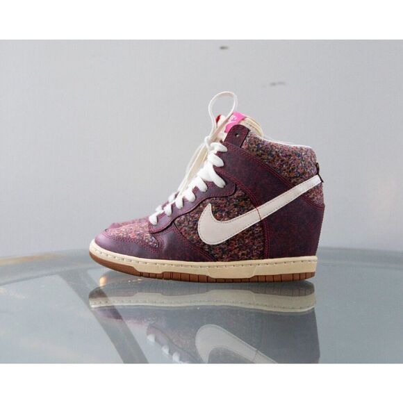 NIKE SKY HIGH DUNK DIGITAL FLORAL WEDGE HEEL 540859-600 2013 US WOMENS SIZE 5.5 - Picture 4 of 7